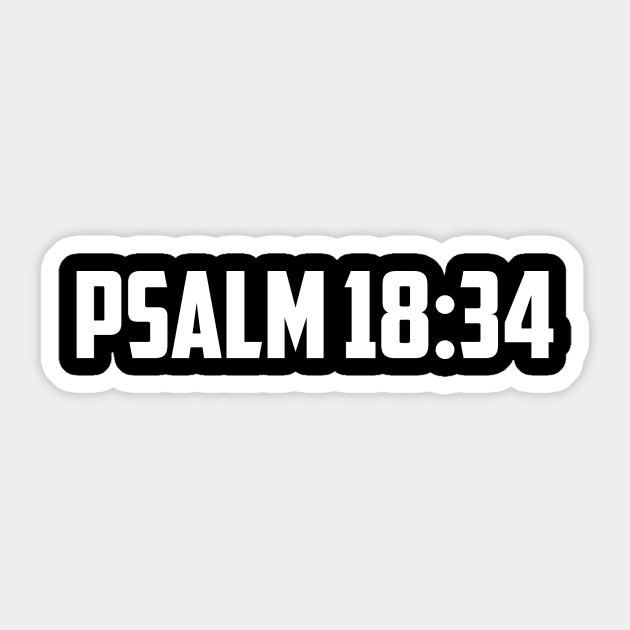 Psalm 18:34 He Teacheth My Hands to War Bible Verse Military Martial Arts Sticker by Terry With The Word